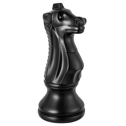 MONTEMAGGI Chess Piece Horse Decoration 25x11cm Polyresin Black