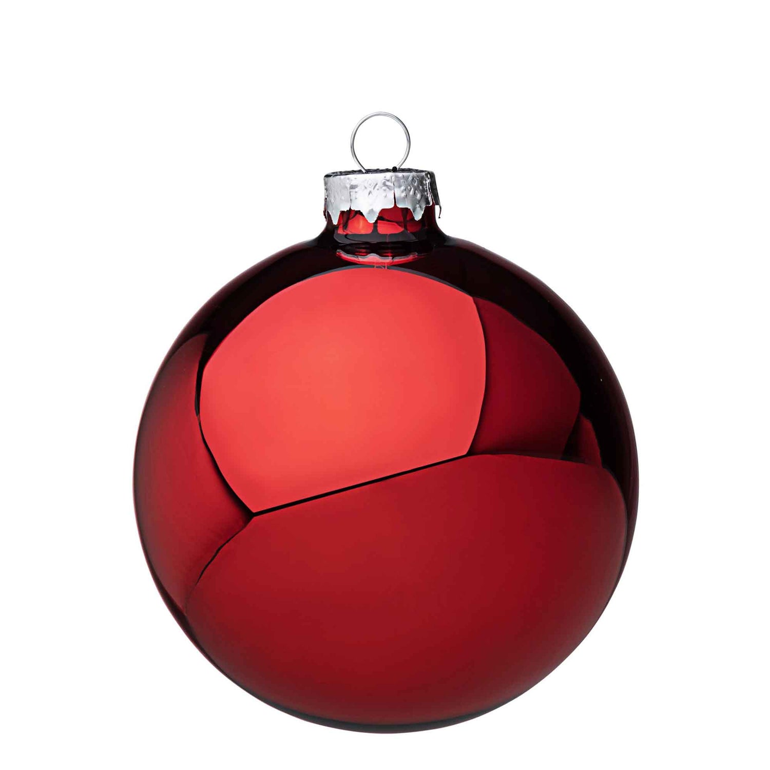 BIZZOTTO Sphere Decoration Red Glass Christmas Tree Ball 10cm