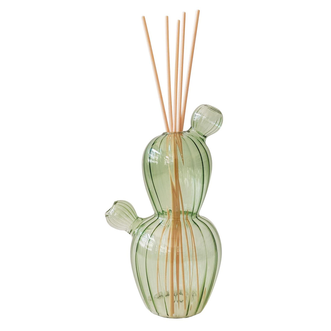 BRANDANI Cactus Fragrance Diffuser with Sticks 17cm Green Glass