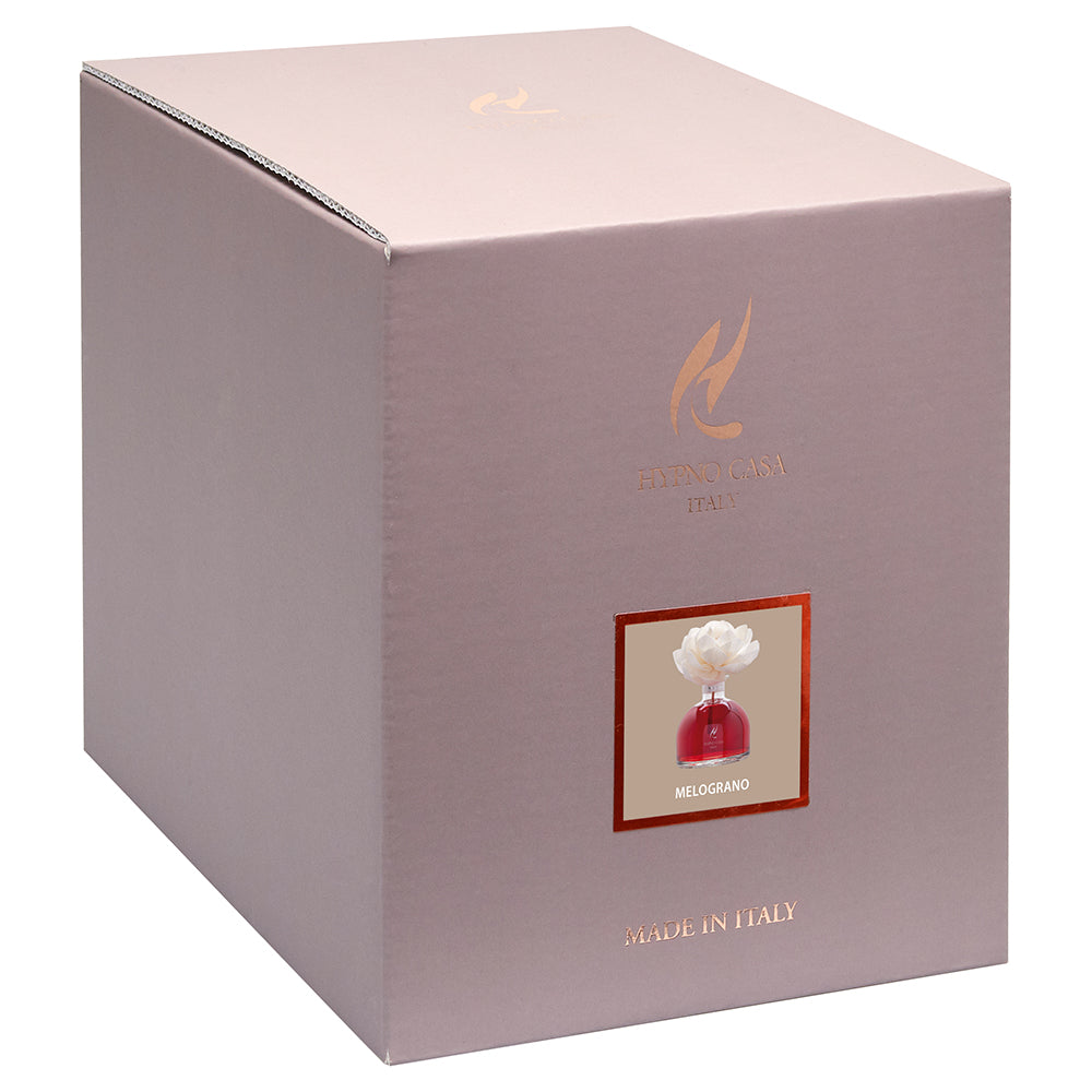 HYPNO CASA Stick Diffuser with White Pink Flower 250ml Pomegranate