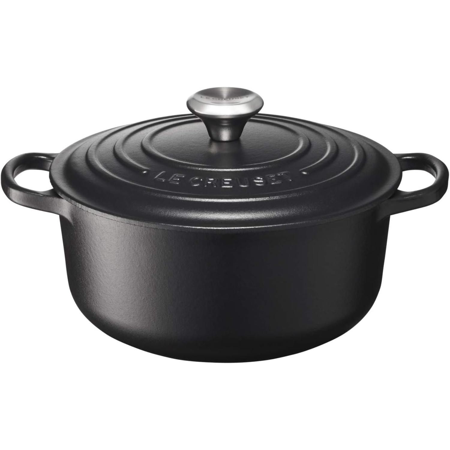 LE CREUSET Cocotte Rotonda Evolution 20cm Nero Ghisa Vetrificata