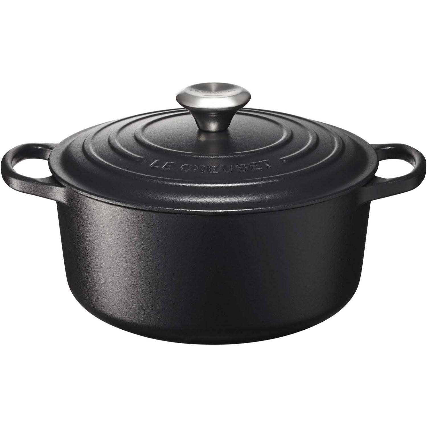 LE CREUSET Cocotte Rotonda Evolution 24cm Nero Ghisa Vetrificata