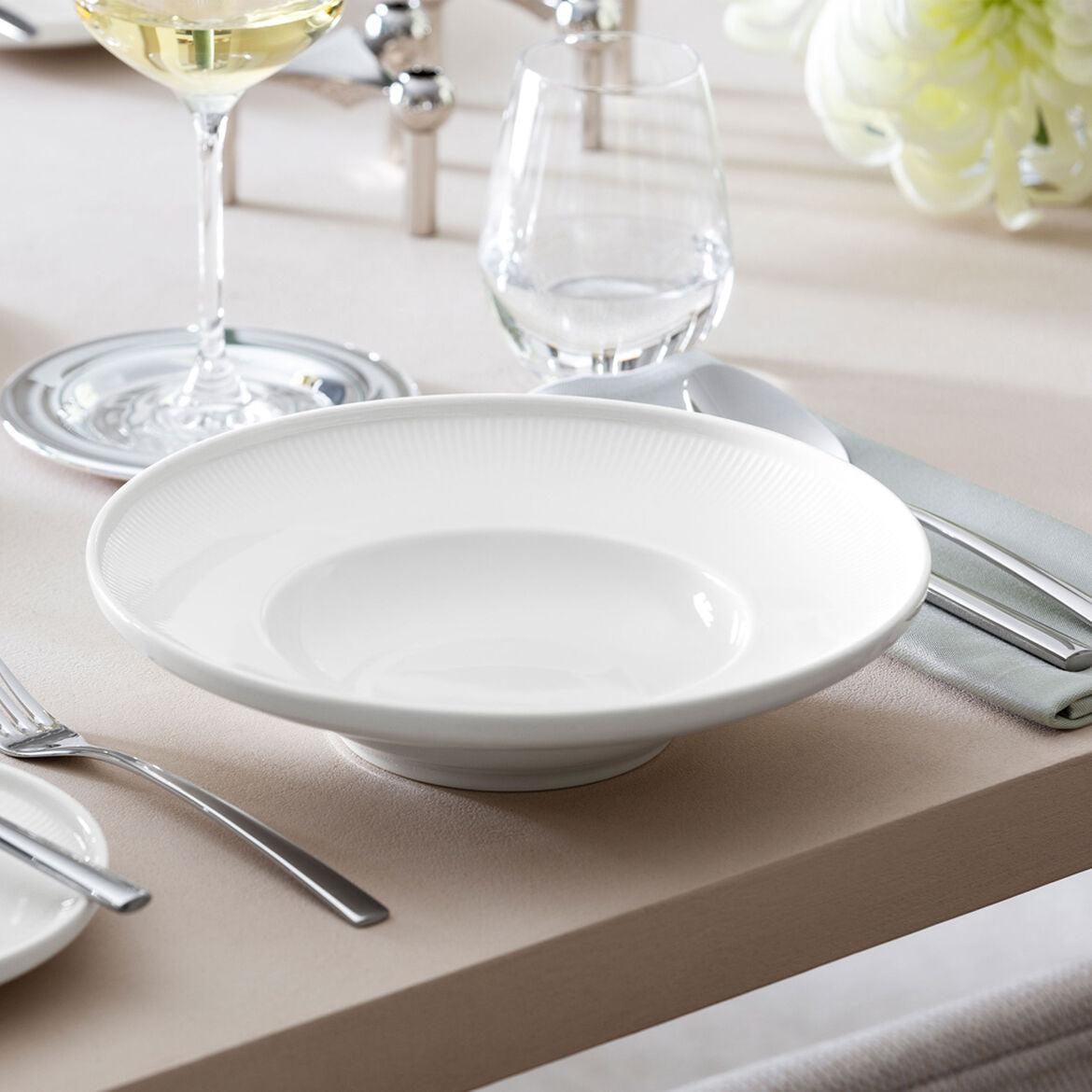 VILLEROY &amp; BOCH Afina Piatto Fondo 25cm Bianco Porcellana Premium