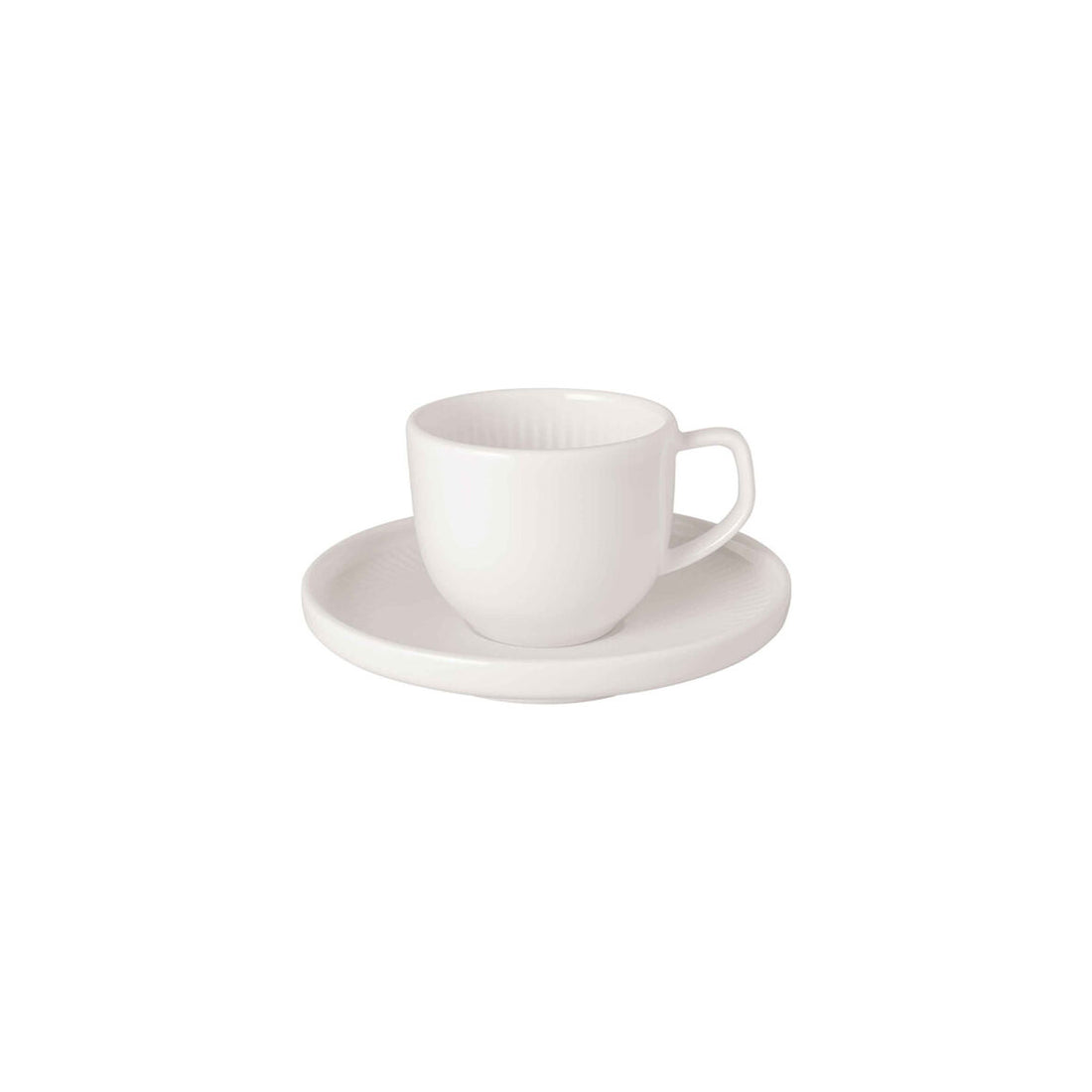 VILLEROY &amp;amp; BOCH Afina Espresso Coffee Cup 50ml with Saucer 11.5cm White Premium Porcelain