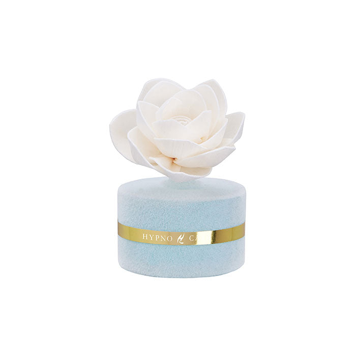 HYPNO CASA Diffusore a Bastoncini con Rosa Bianca 60ml Floccato Velluto Tiffany Acqua Marina