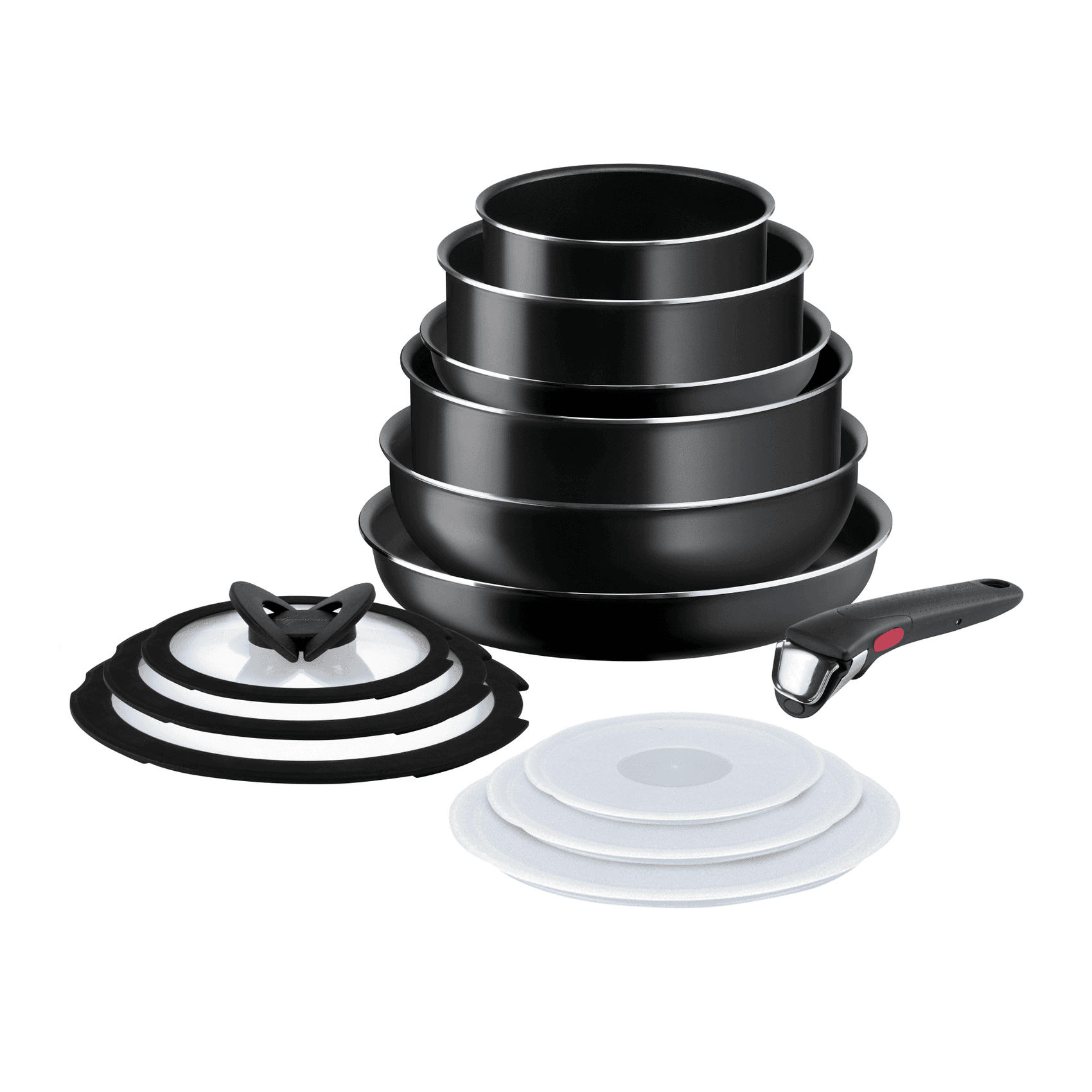 LAGOSTINA Ingenio Easy Start Set 13 Pieces Set of Pots and Pans Removable Handle