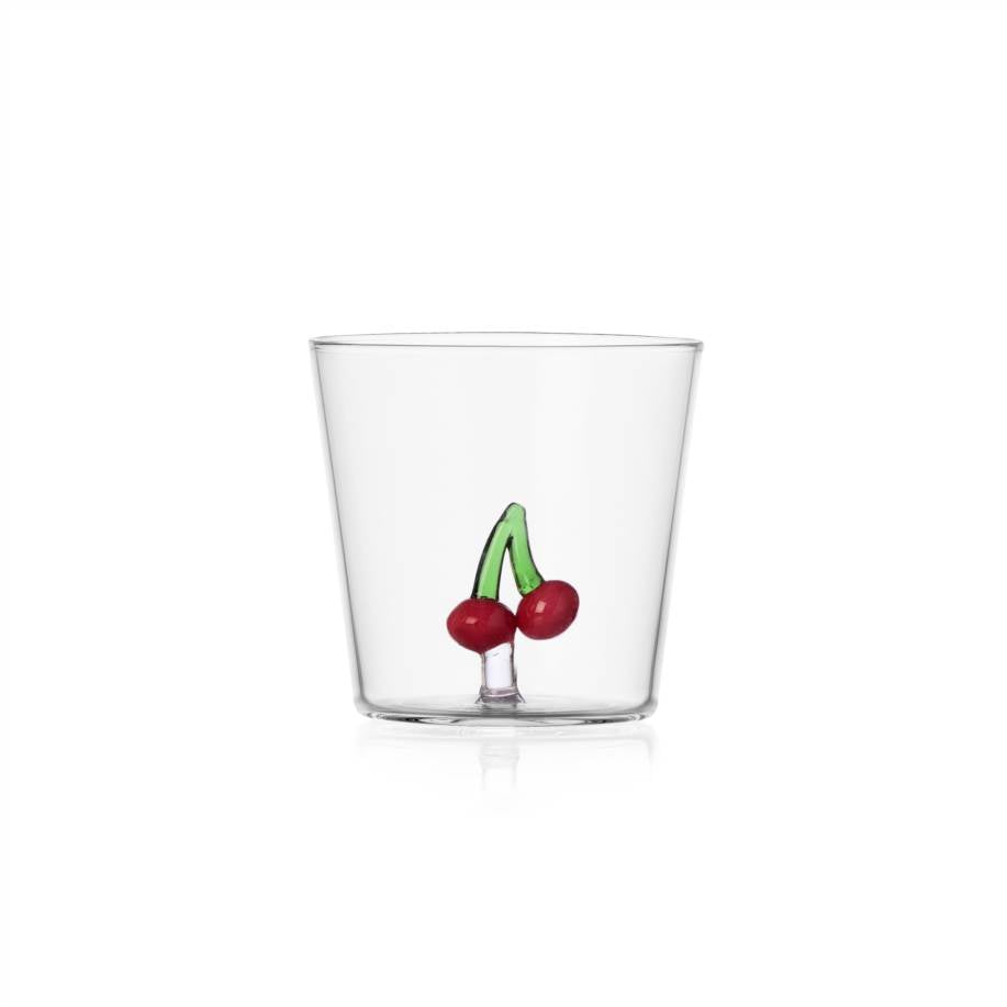 ICHENDORF Fruits &amp; Flowers Set 6 Pezzi Tumbler Bicchieri 8,5cm 350ml Vetro Borosilicato