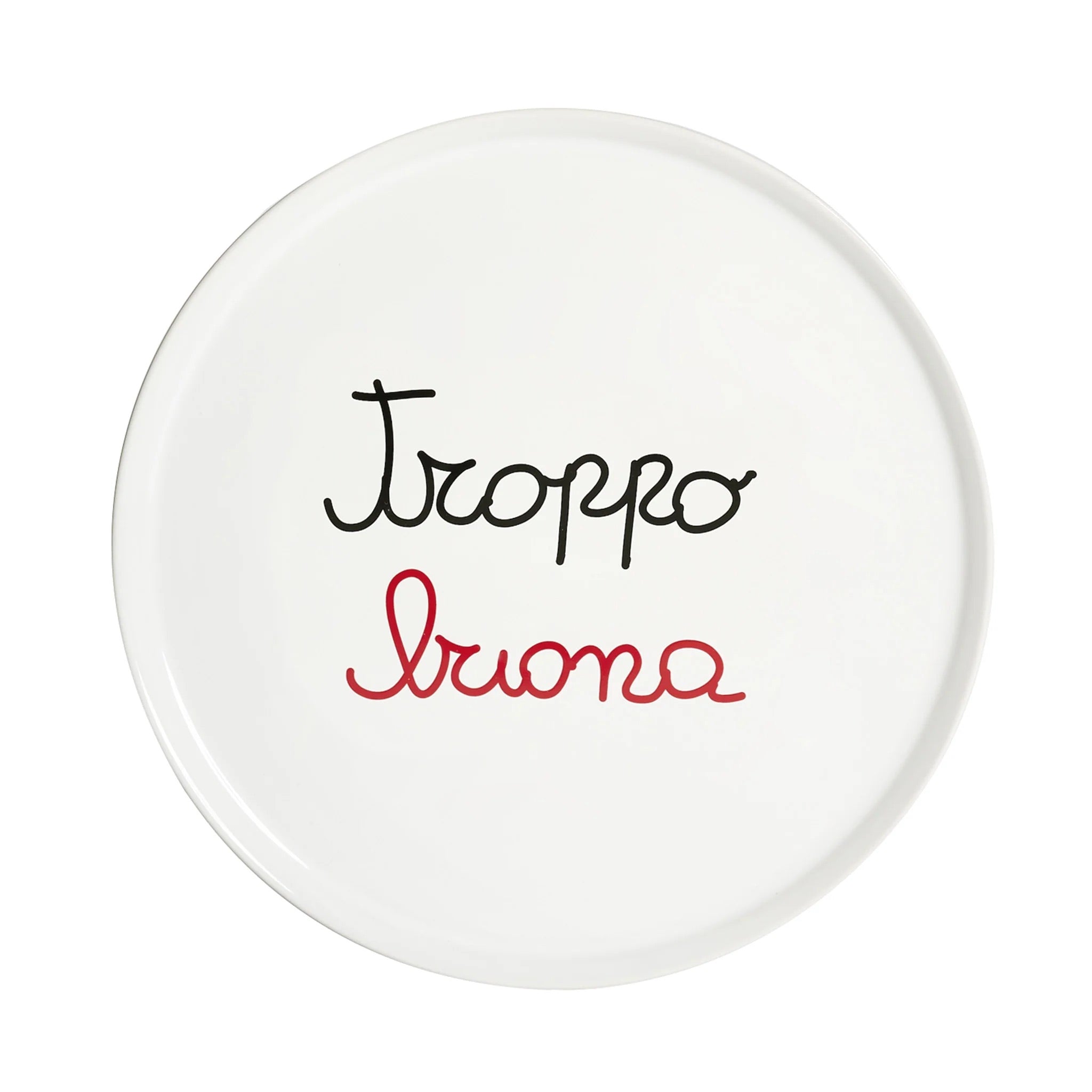 SIMPLE DAY Piatto Pizza Troppo Buona 31,5cm Bianco Ceramica