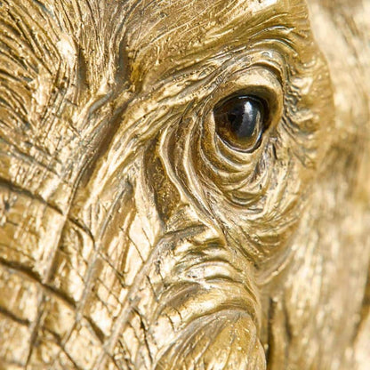 WERNS Jumbo Elephant Wall Lamp 43x47cm Gold Resin