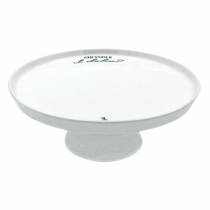 LA PORCELLANA BIANCA I Garbati Cake Plate Stand 26cm White Porcelain