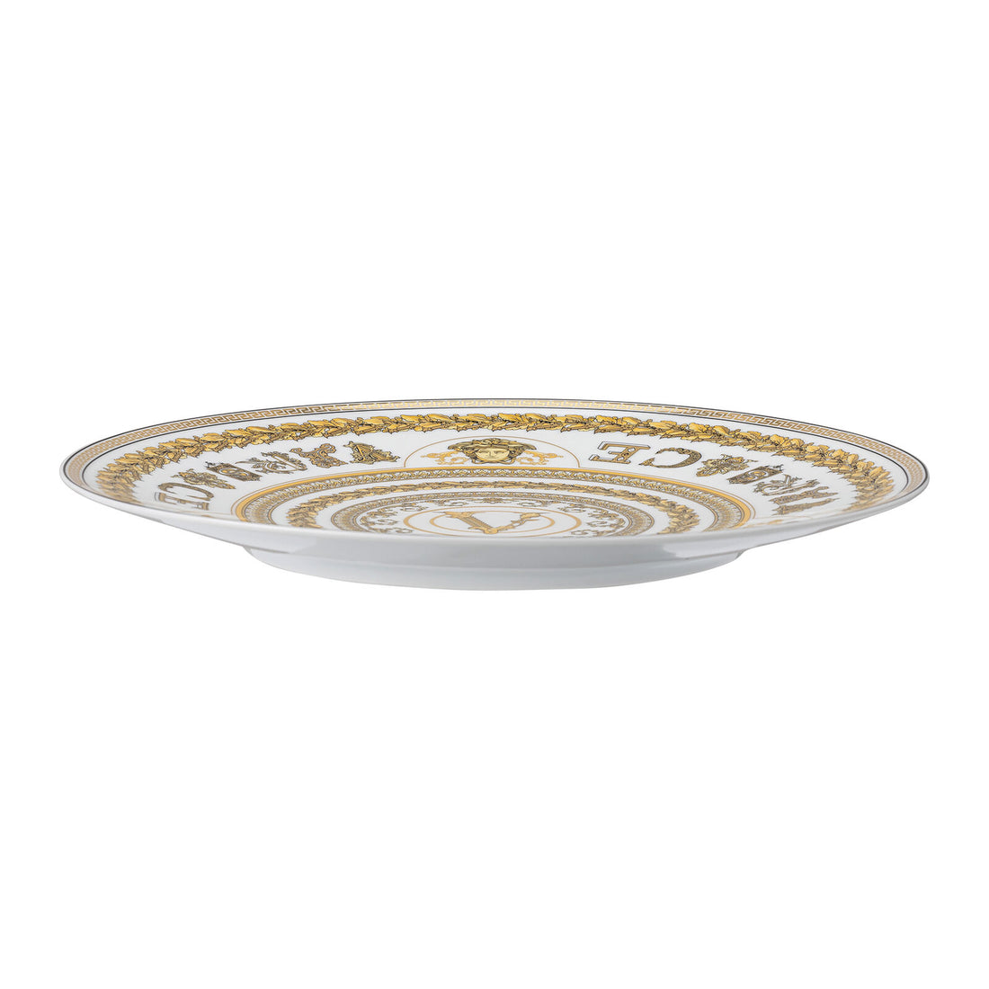 VERSACE Virtus Gala White Placeholder Plate 33cm White Gold Porcelain