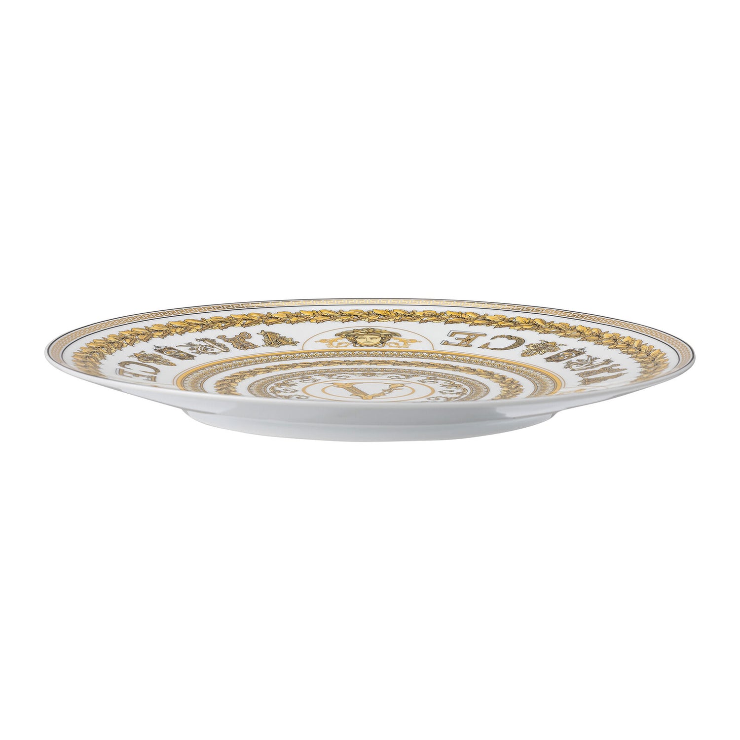 VERSACE Virtus Gala White Placeholder Plate 33cm White Gold Porcelain