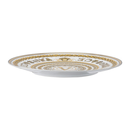 VERSACE Virtus Gala White Placeholder Plate 33cm White Gold Porcelain