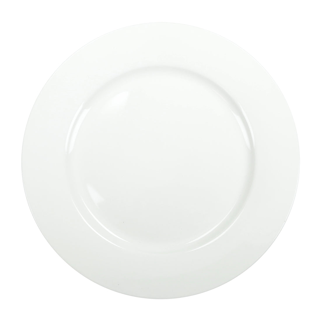 BRANDANI Total White Dinner Plate 27cm Set 6 Pieces White New Bone