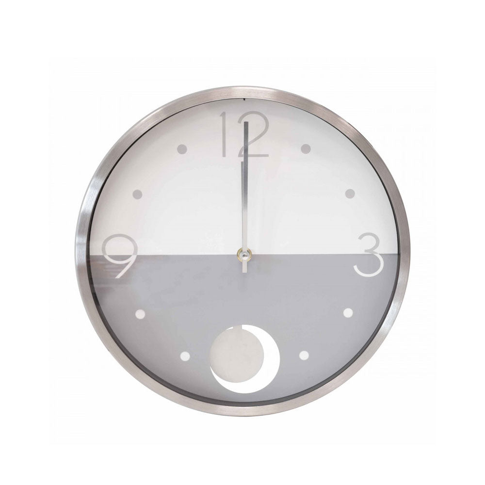 BRANDANI Split Wall Clock with Silver Pendulum 29.5cm