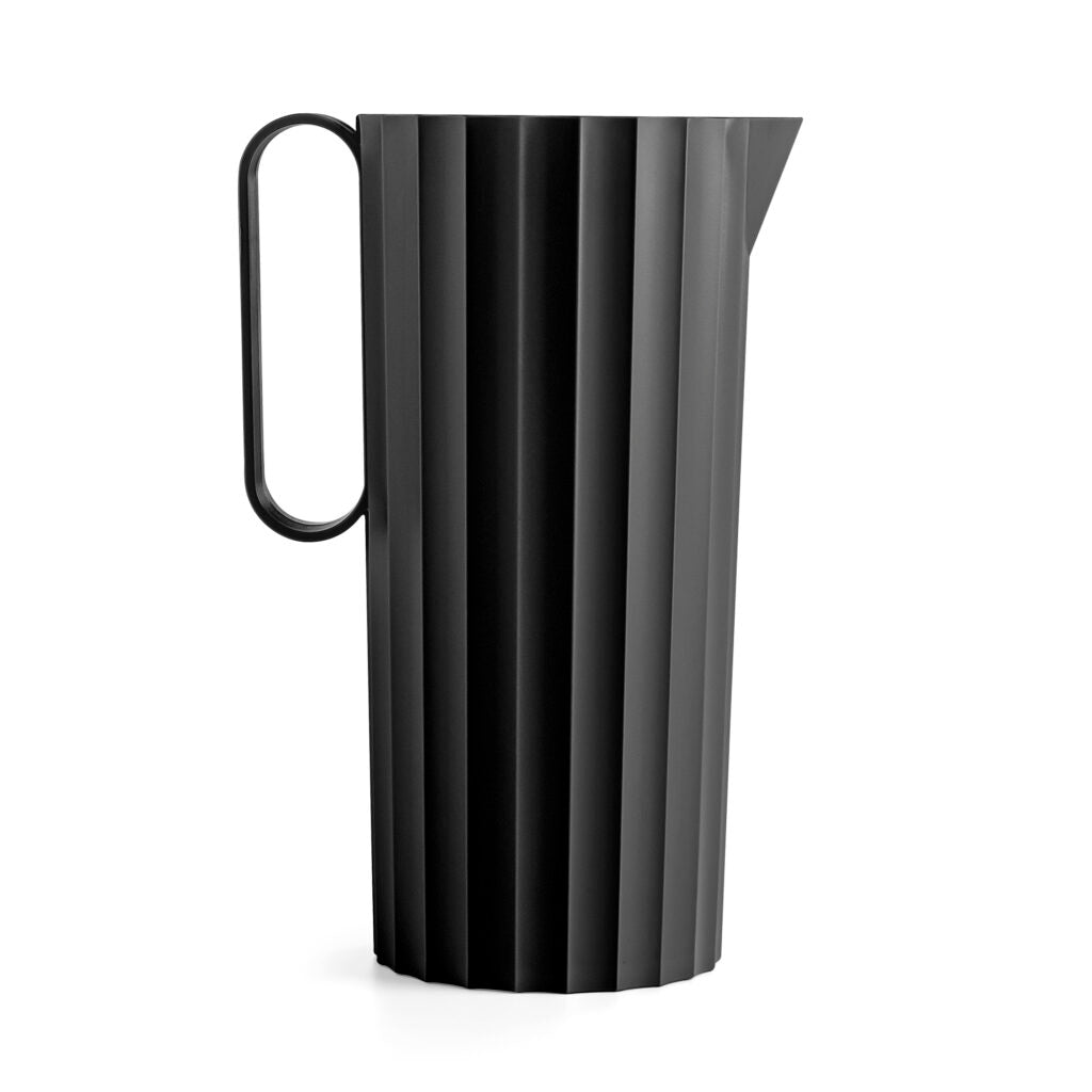 BLIM PLUS Carafe Jug Hydria Carbon Black Black 1.7lt Made in Italy 100% Recyclable