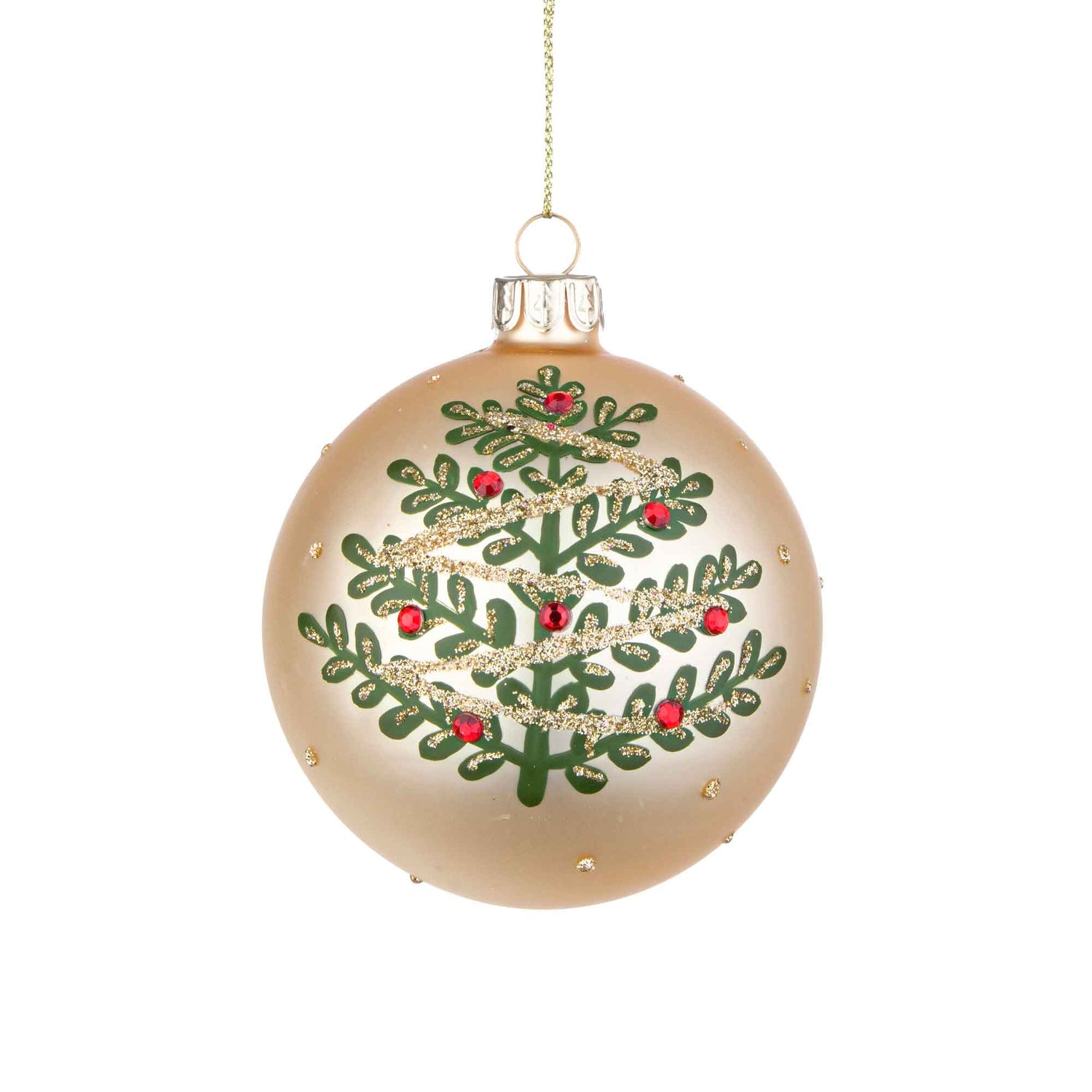 BIZZOTTO Sphere Decoration Decorated Glass Christmas Tree Ball 8cm Gold