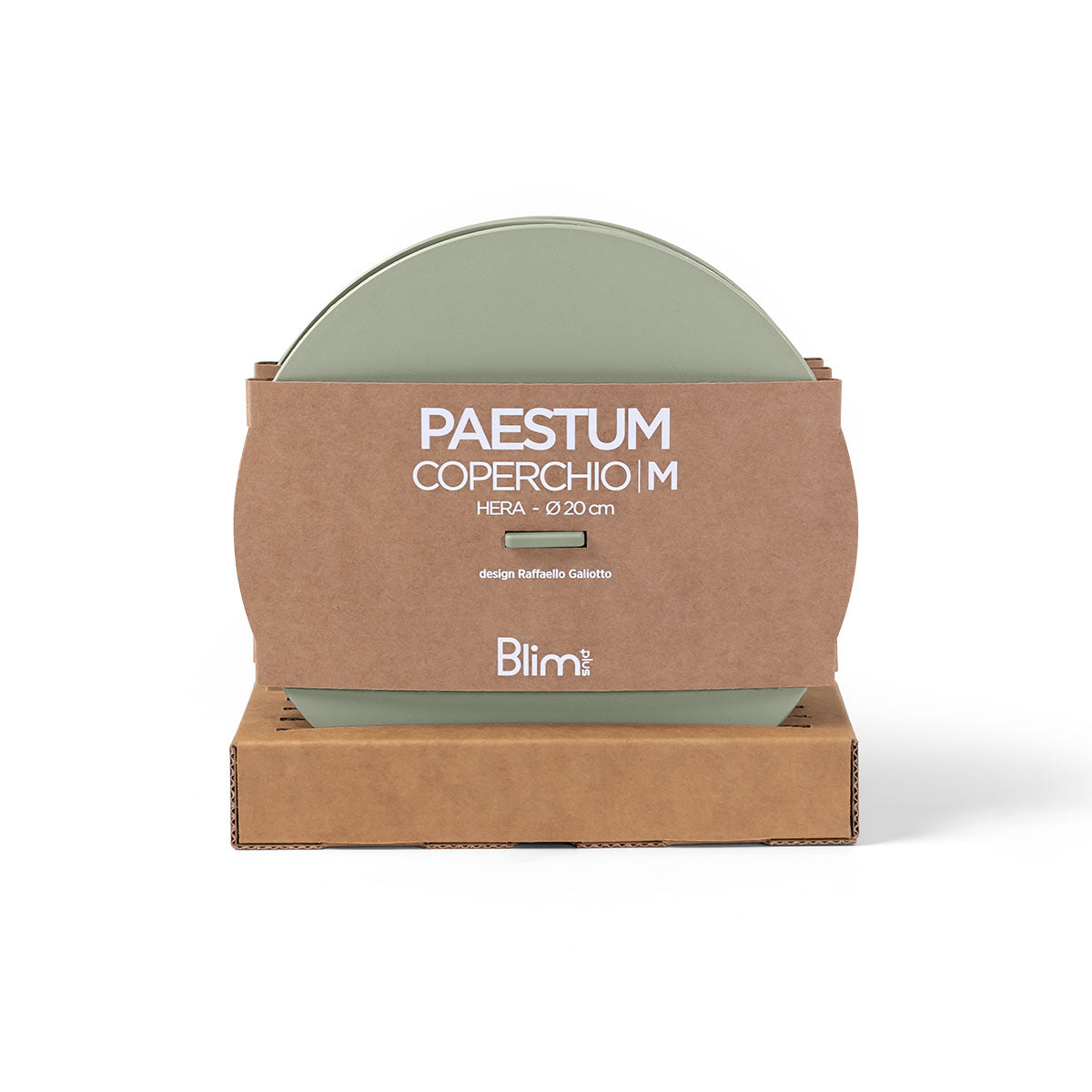 BLIM PLUS Lid for Bowl Paestum M 20cm Forest Medium Green Made in Italy 100% Recyclable