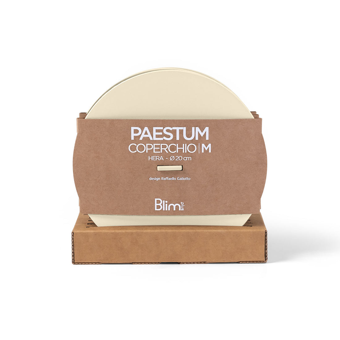 BLIM PLUS Lid for Bowl Paestum M 20cm Brown Sugar Sand Made in Italy 100% Recyclable