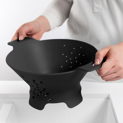 BLIM PLUS Colander Cosmo Carbon Black Made in Italy 100% Recyclable