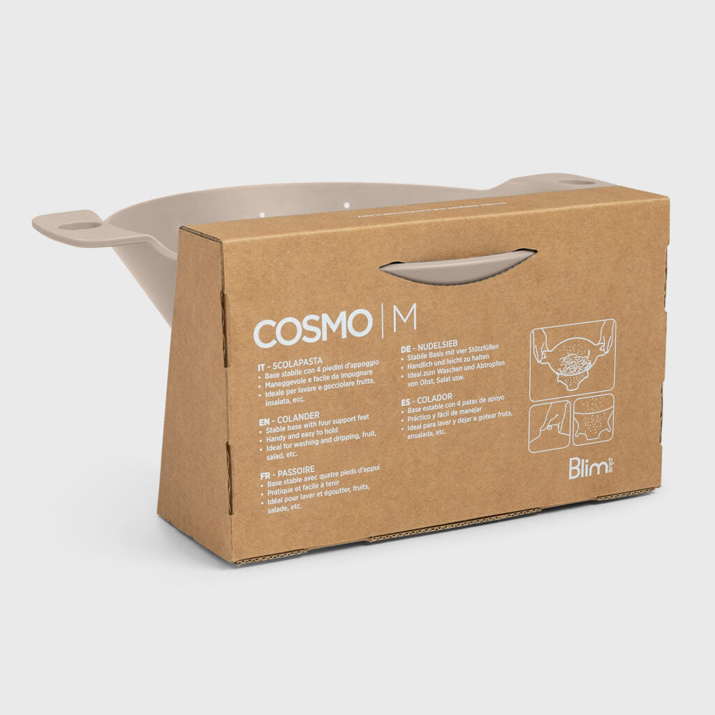 BLIM PLUS Colander Cosmo Moka Gray Made in Italy 100% Recyclable