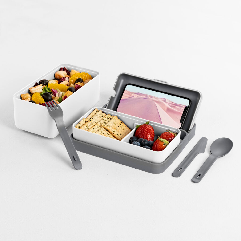 BLIM PLUS Lunchbox Lunch Box Case M 18x17.5cm Arctic White White Made in Italy 100% Recyclable