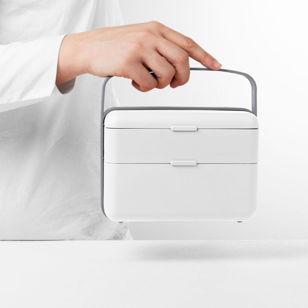 BLIM PLUS Lunchbox Lunch Box Case M 18x17.5cm Arctic White White Made in Italy 100% Recyclable