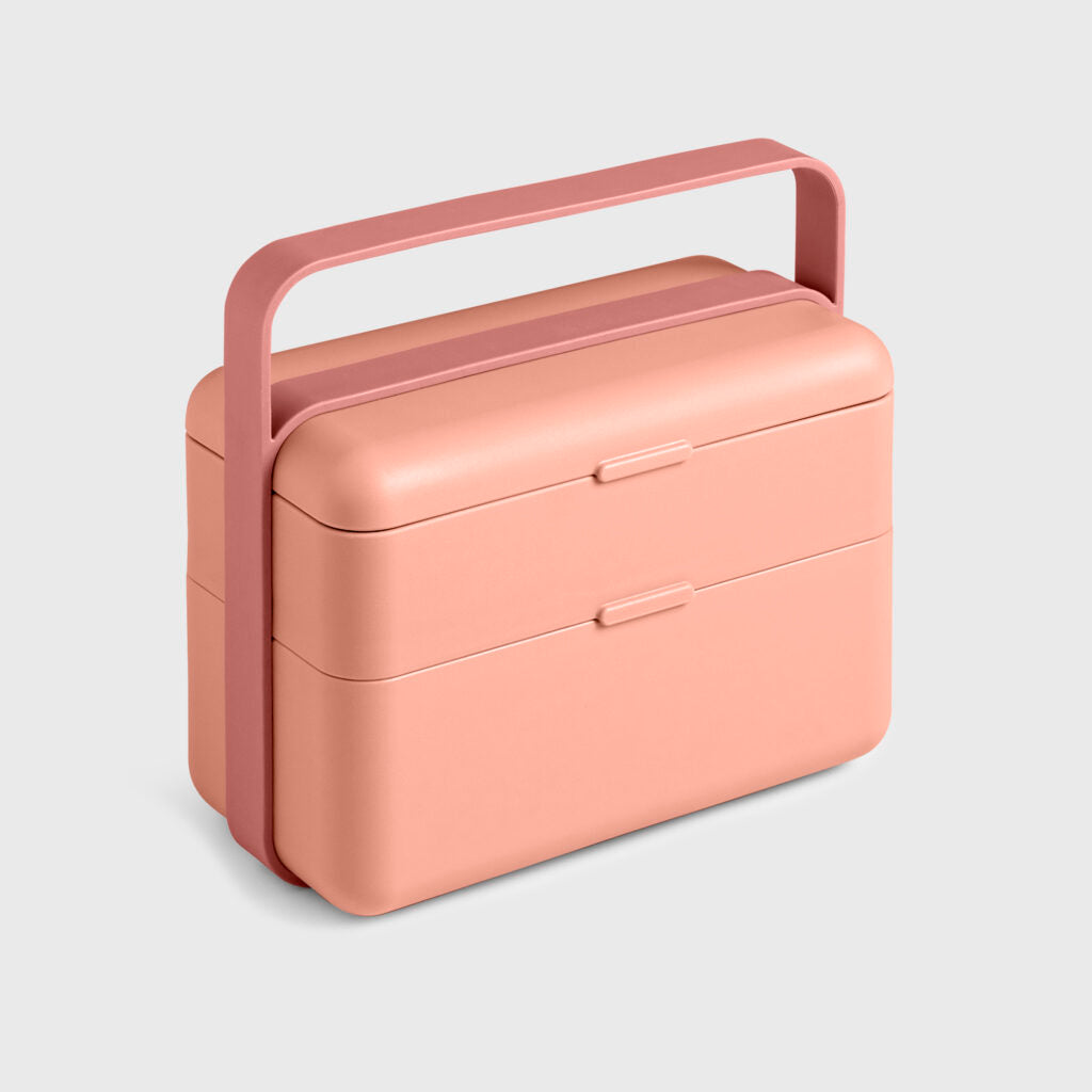 BLIM PLUS Lunchbox Lunch Box Case M 18x17.5cm Flamingo Pink Pink Made in Italy 100% Recyclable