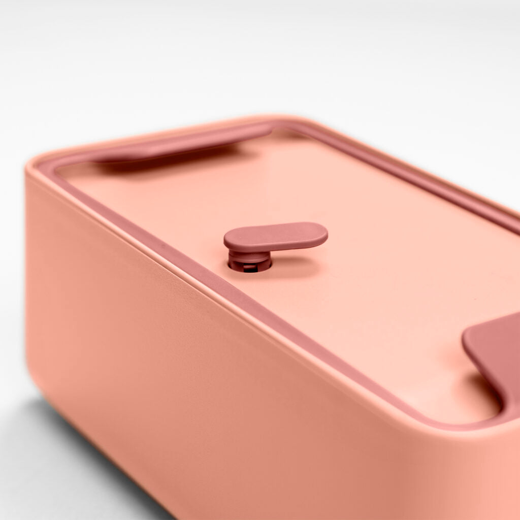 BLIM PLUS Lunchbox Lunch Box Case M 18x17.5cm Flamingo Pink Pink Made in Italy 100% Recyclable