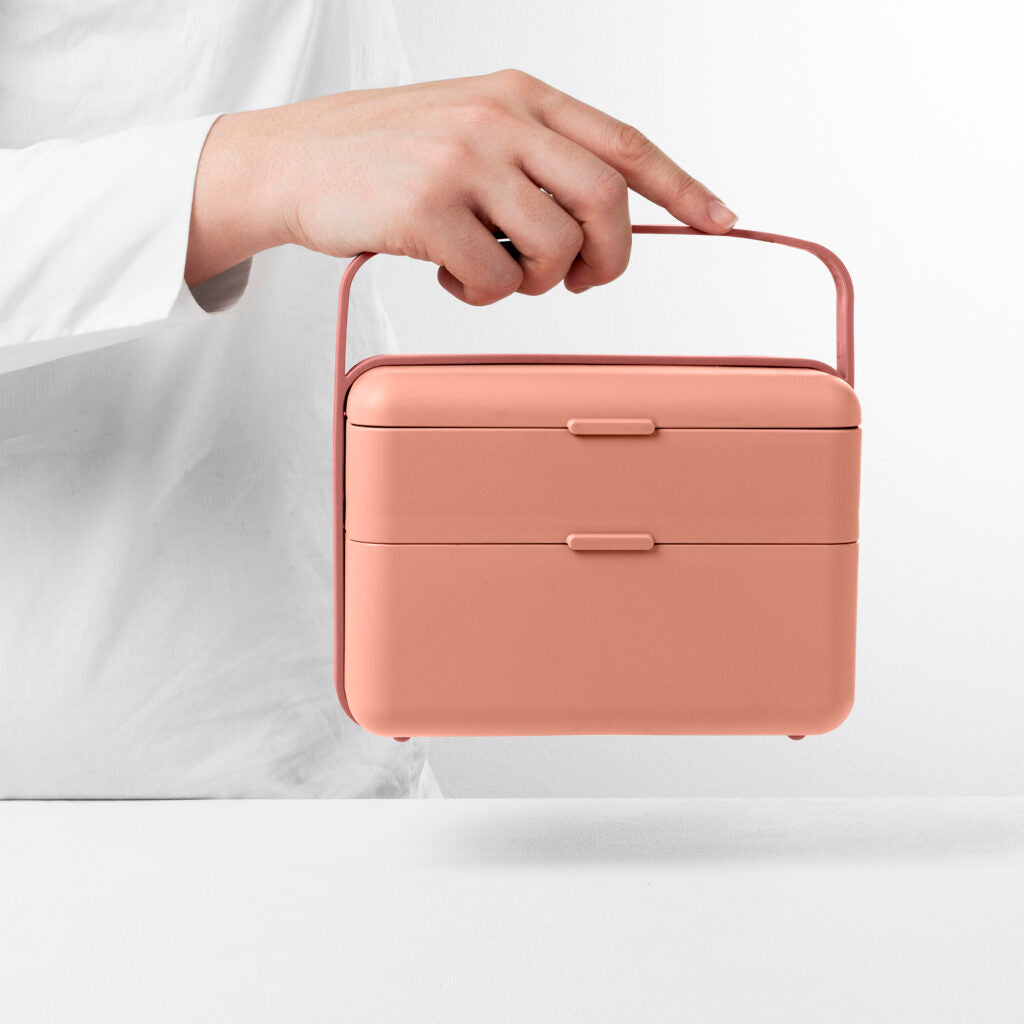 BLIM PLUS Lunchbox Lunch Box Case M 18x17.5cm Flamingo Pink Pink Made in Italy 100% Recyclable