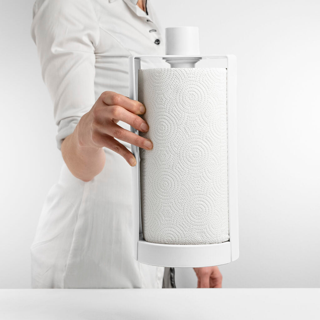 BLIM PLUS Roll Holder Stop 35cm Arctic White Made in Italy 100% Recyclable