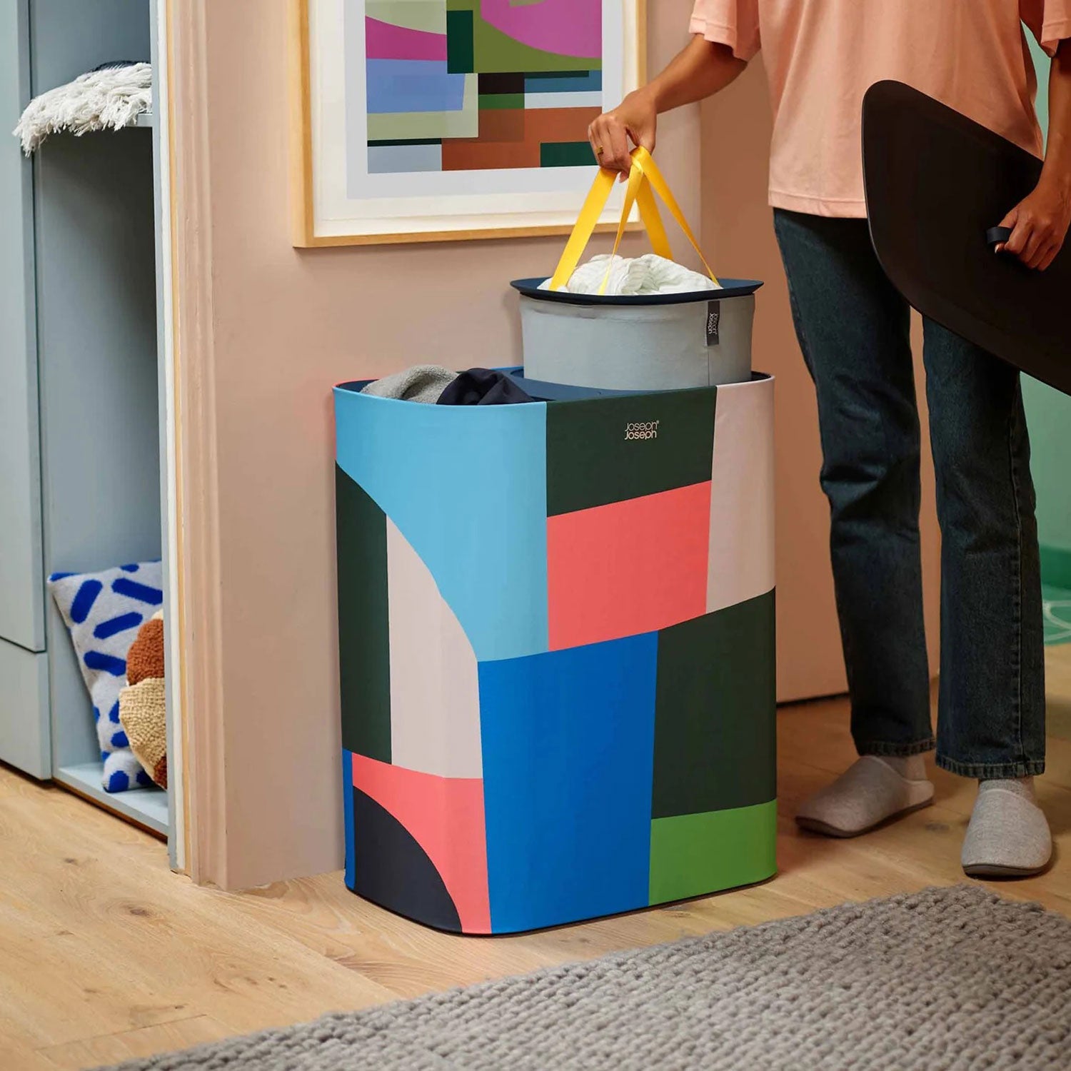 JOSEPH JOSEPH Tota 90L Laundry Basket for Dirty Clothes 71x56cm Multicolored by Jonathan Lawes