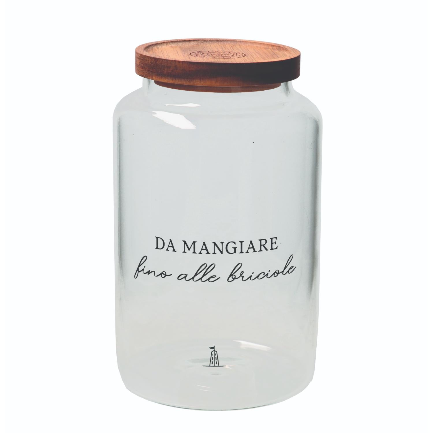 LA PORCELAINA BIANCA I Garbati 3L Glass Biscuit Jar