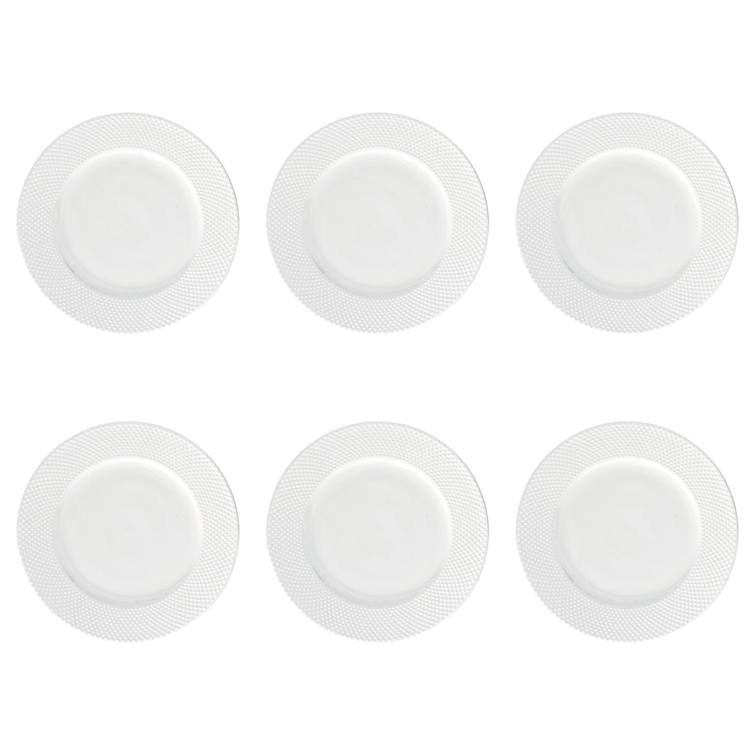 LA PORCELAINA BIANCA Recall Set 6 Pieces Dinner Plate 27cm White Porcelain