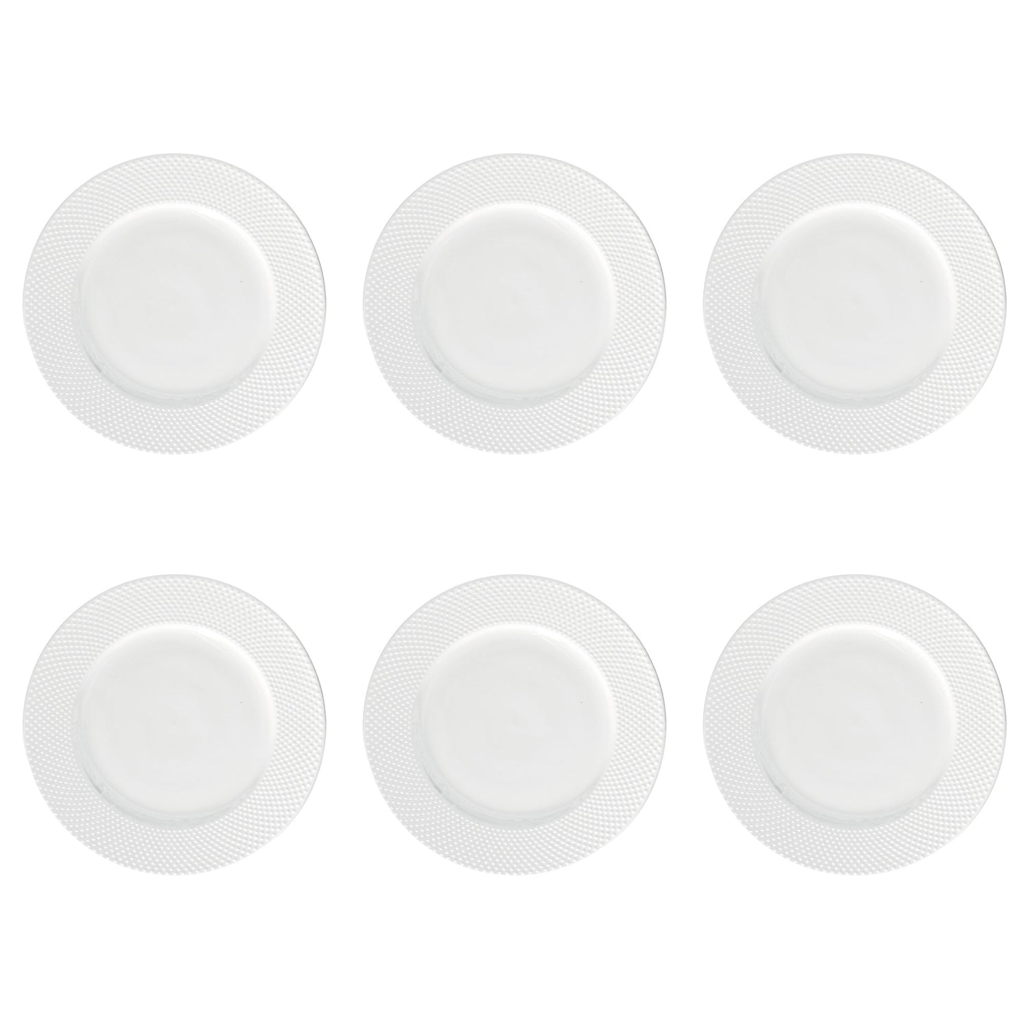 LA PORCELAINA BIANCA Recall Set 6 Pieces Dinner Plate 27cm White Porcelain