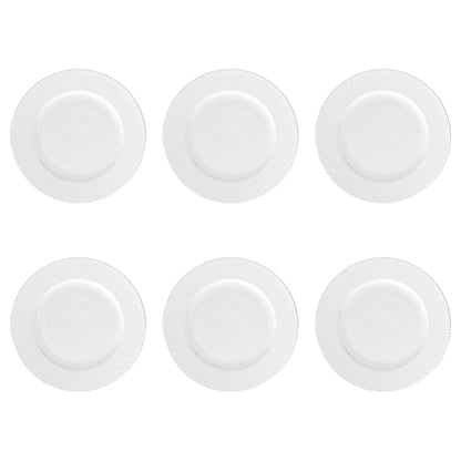 LA PORCELAINA BIANCA Recall Set 6 Pieces Dinner Plate 27cm White Porcelain