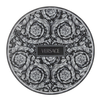 VERSACE Barocco Haze Placeholder Plate 33cm Black Porcelain