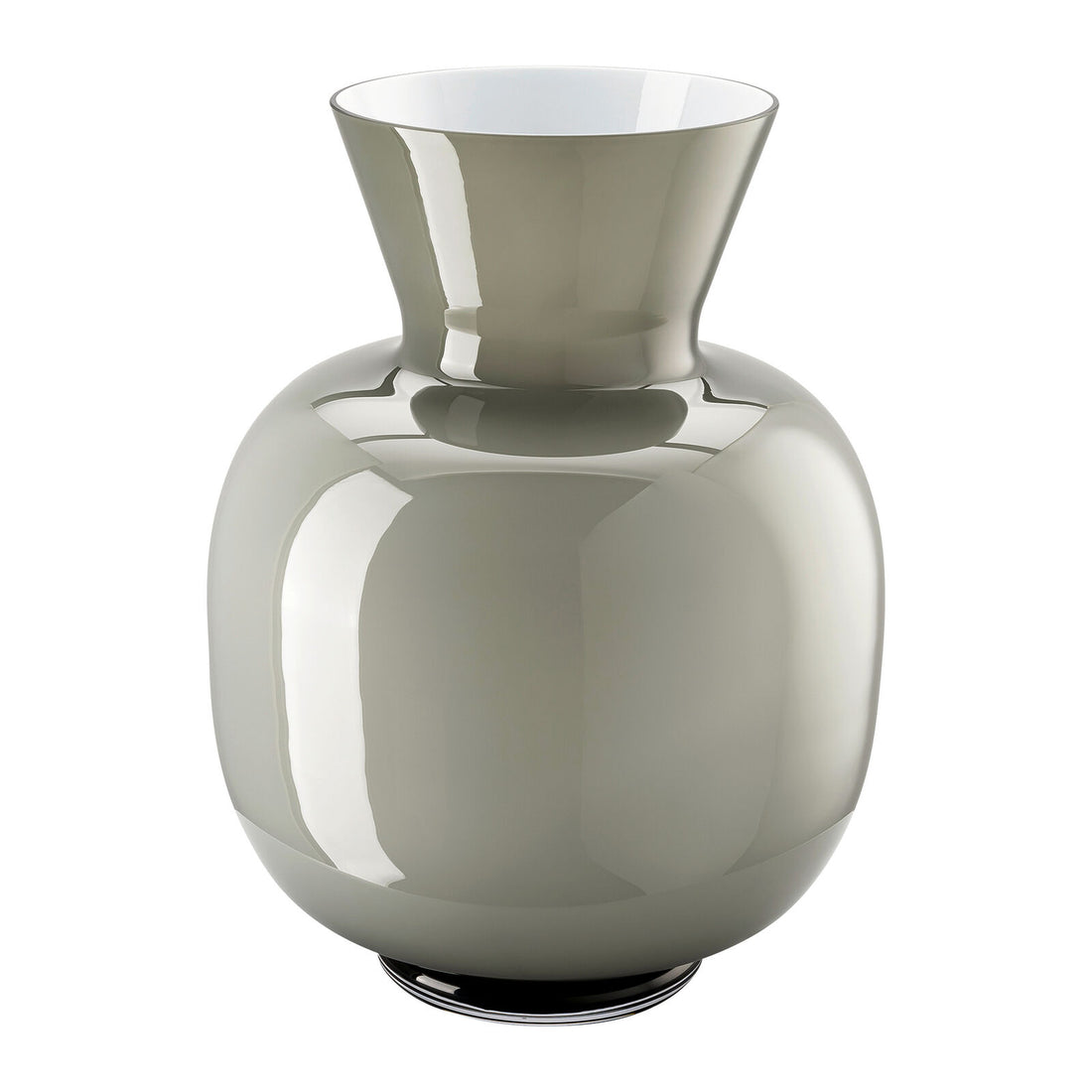 ROSENTHAL Anna Gray Glass Vase 34cm Grey