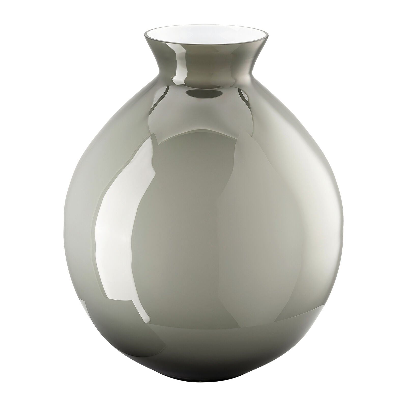 ROSENTHAL Silvana Gray Glass Vase 33cm Grey