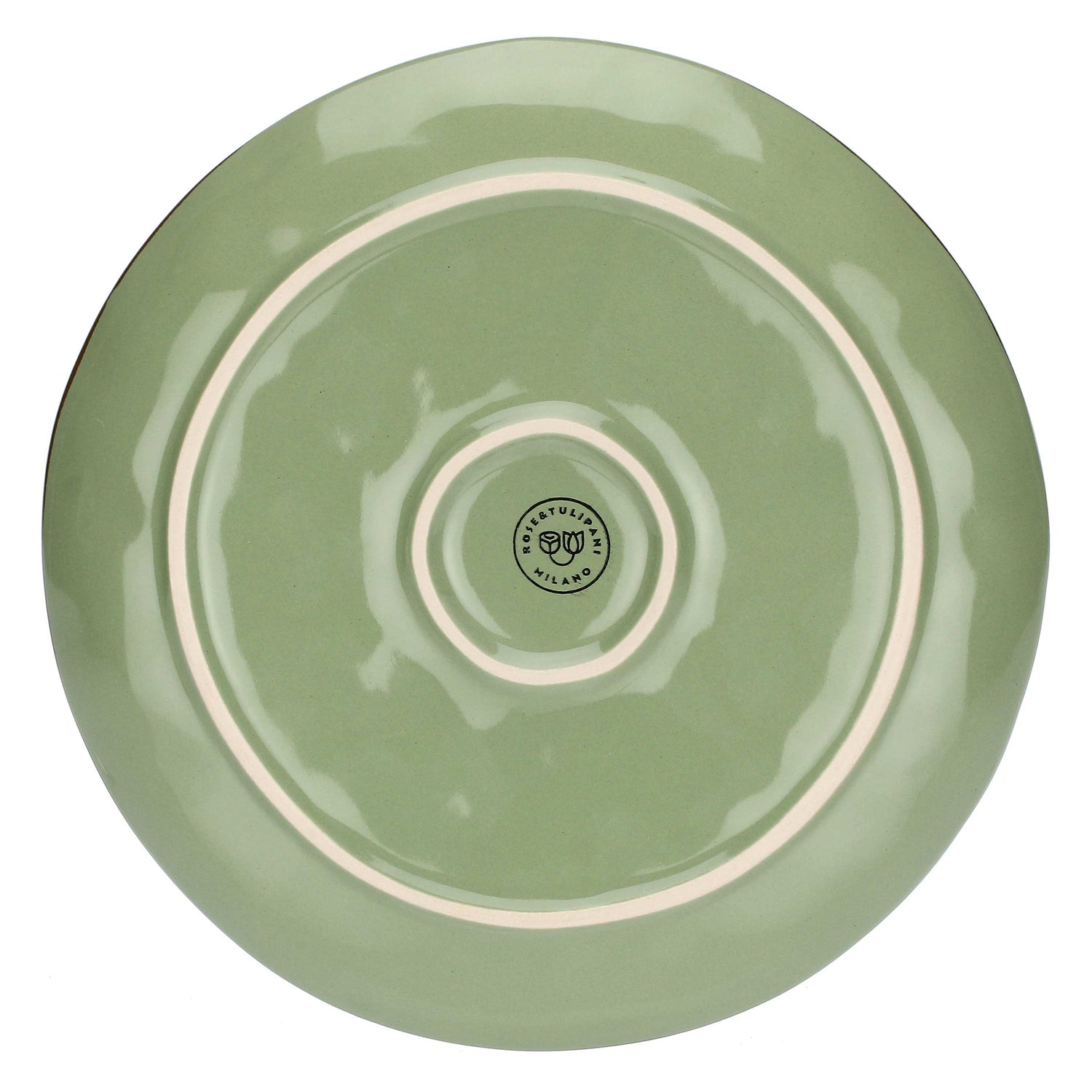 ROSE &amp;amp; TULIPS Concerto Fruit Plate Breakfast 20cm Olive Green