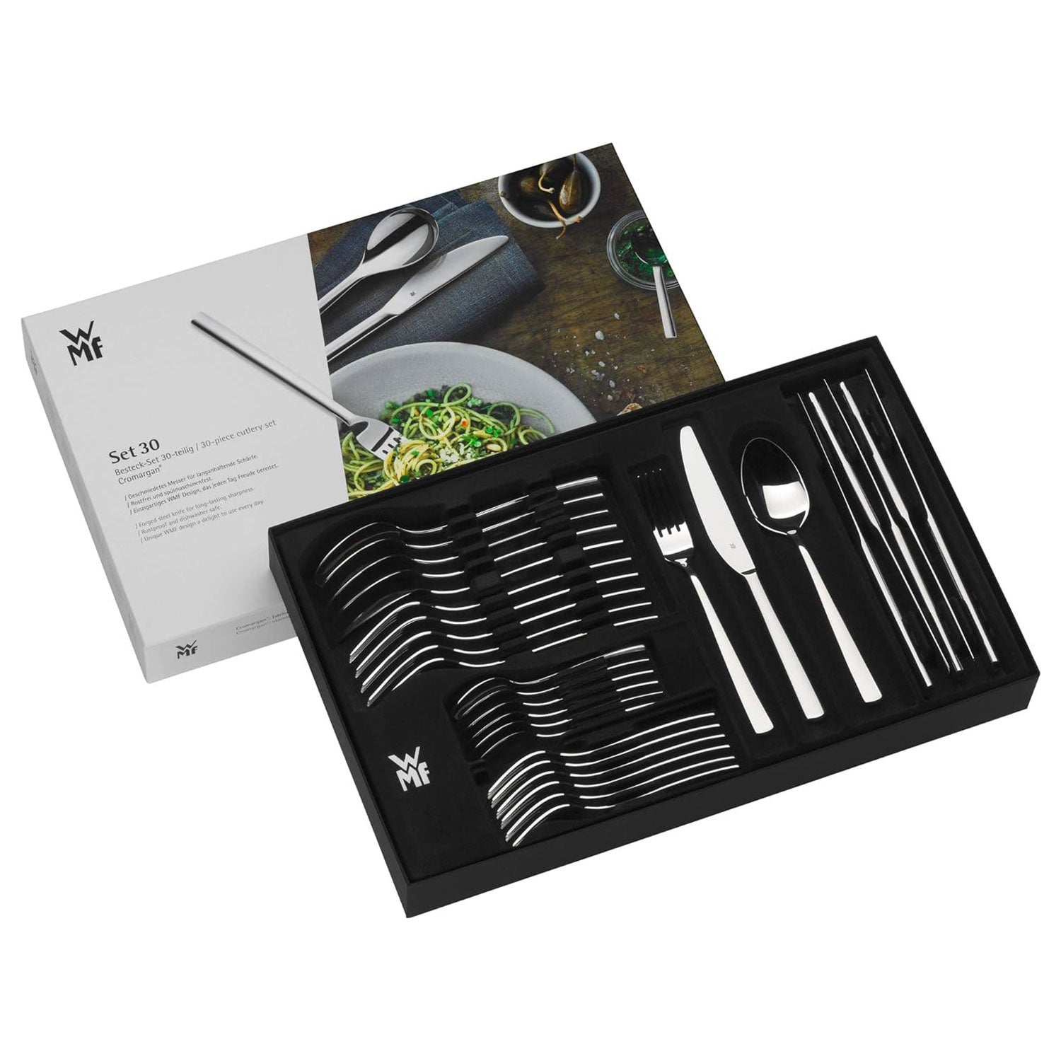 WMF Boston Tableware Cutlery Set 30 Pieces Stainless Steel