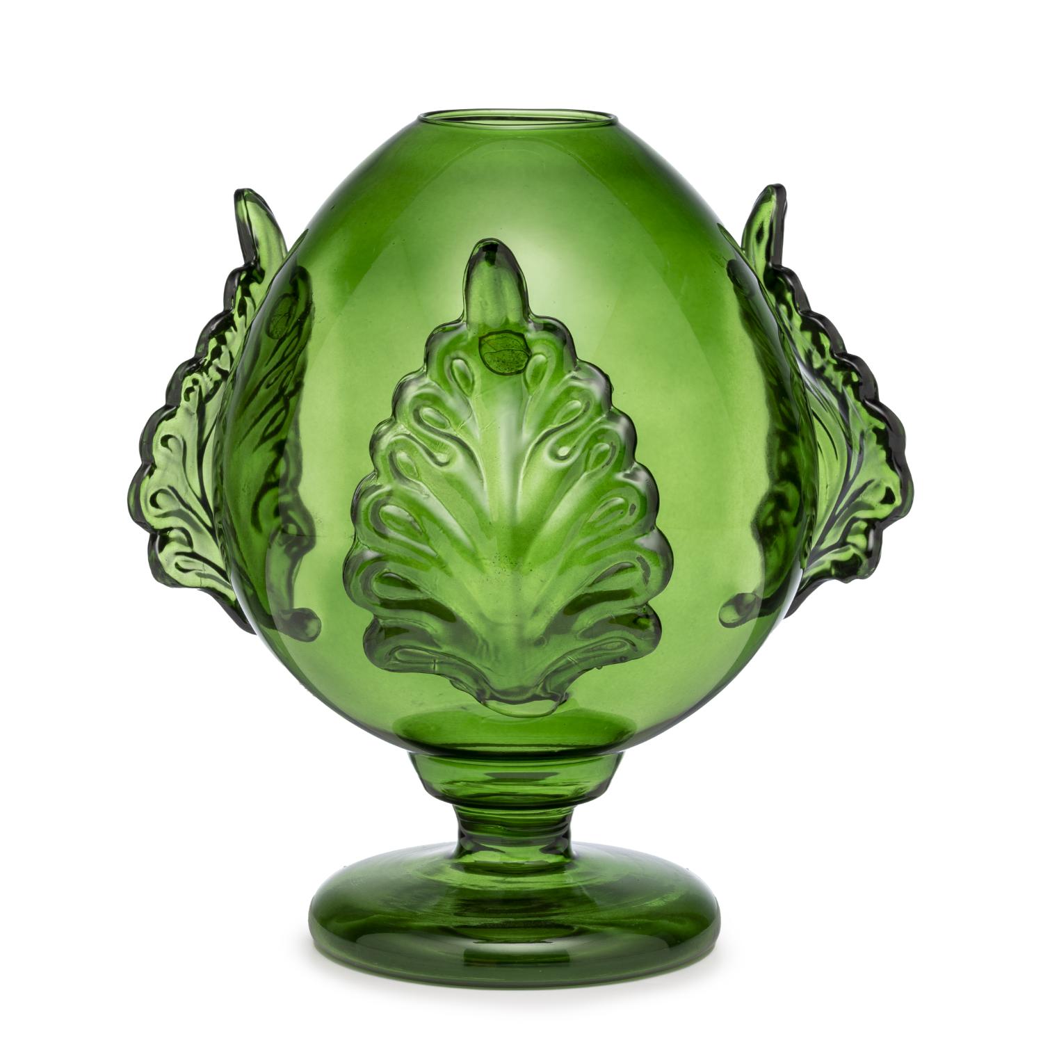 PALAIS ROYAL Pumo Pugliese Vaso in Vetro 25cm Verde