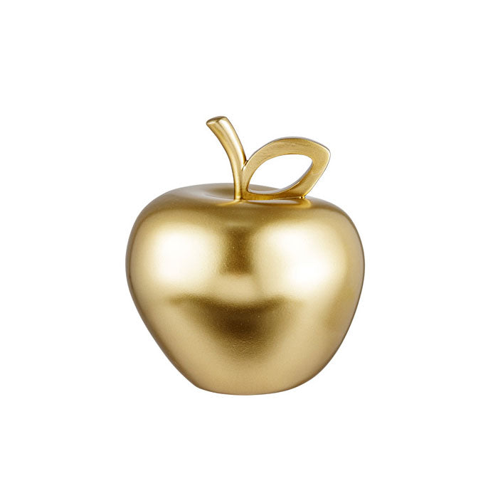 MONTEMAGGI Golden Apple Decoration 13x15cm Gold Resin