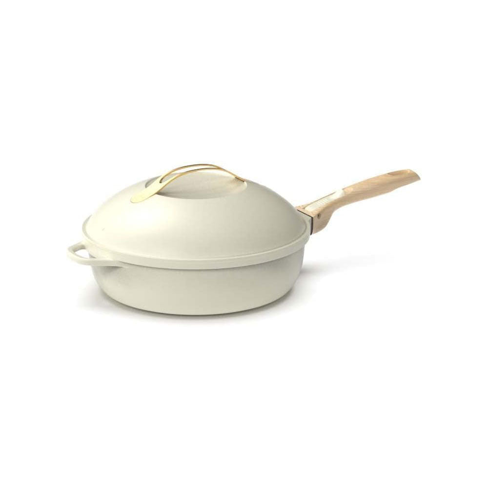 COOKUT La Favolosa Padella Casseruola Tegame 2 Manici 8 in 1 24cm Metallo Meringa