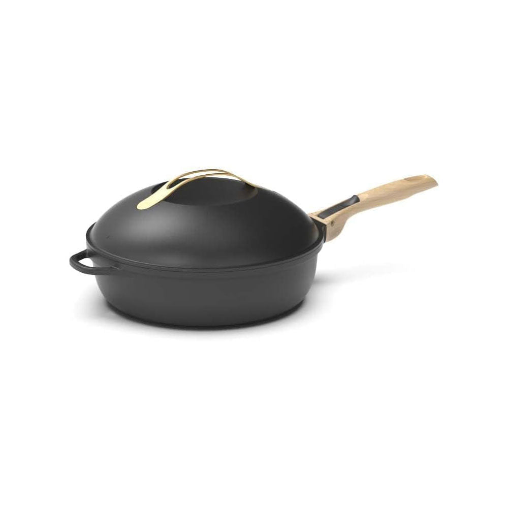 COOKUT La Favolosa Padella Casseruola Tegame 2 Manici 8 in 1 28cm Metallo Meteora Nero