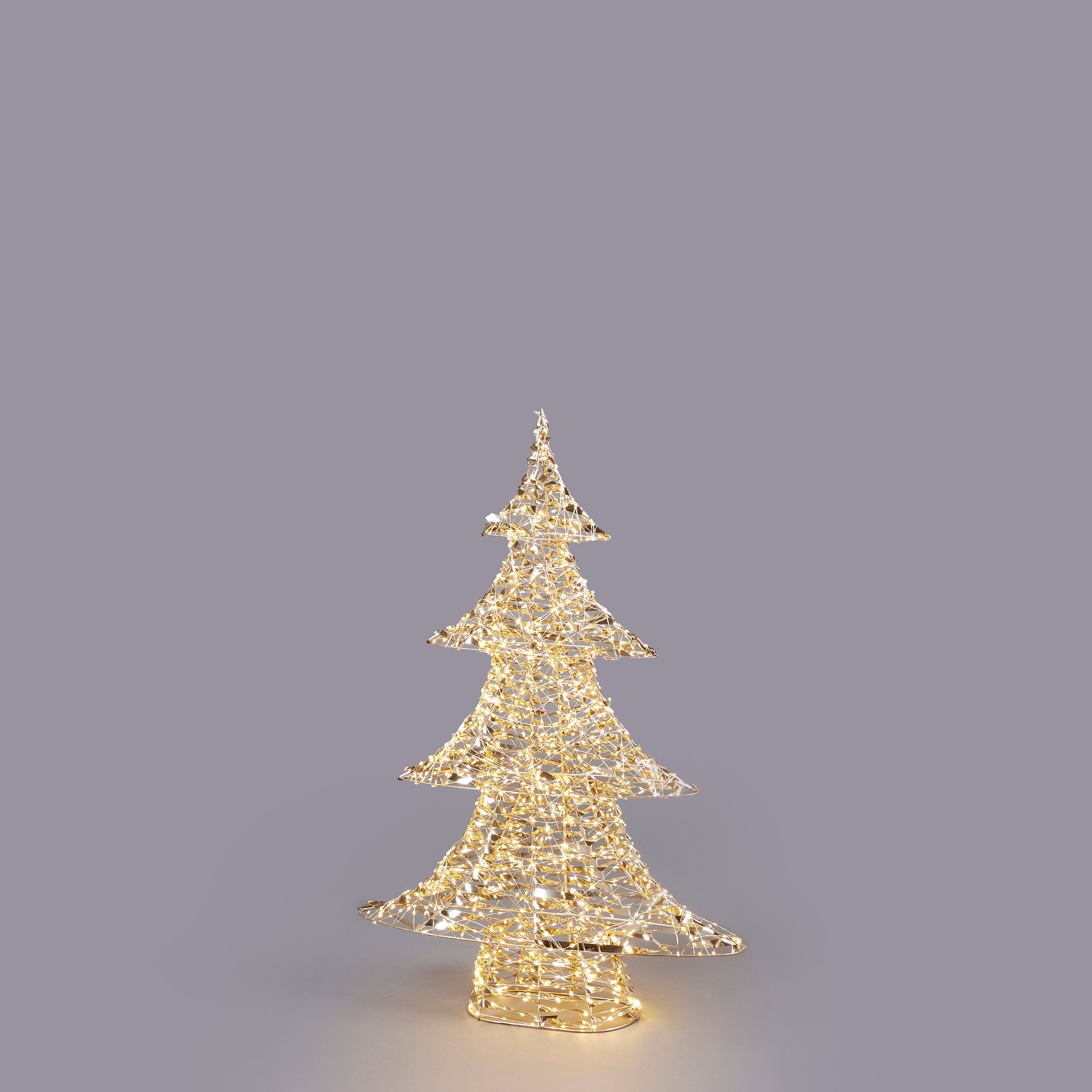 EDG Enzo De Gasperi Albero di Natale Stripes in Metallo con 960 LED 78x54cm Decorazione Natalizia