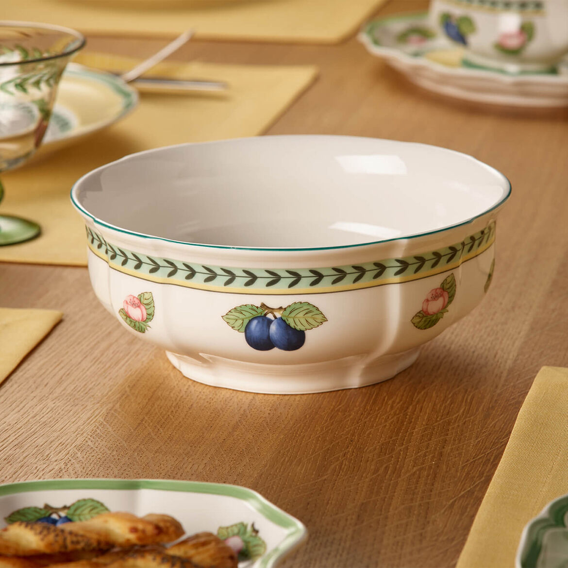 VILLEROY &amp; BOCH French Garden Fleurence Insalatiera Coppa Ciotola 21cm Porcellana