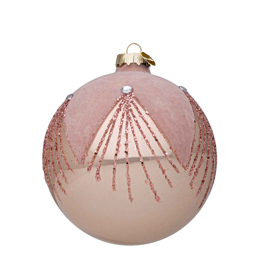 BIZZOTTO Addobbo Sfera Pallina Palla Albero Natale Glaring Vetro 10cm Rosa