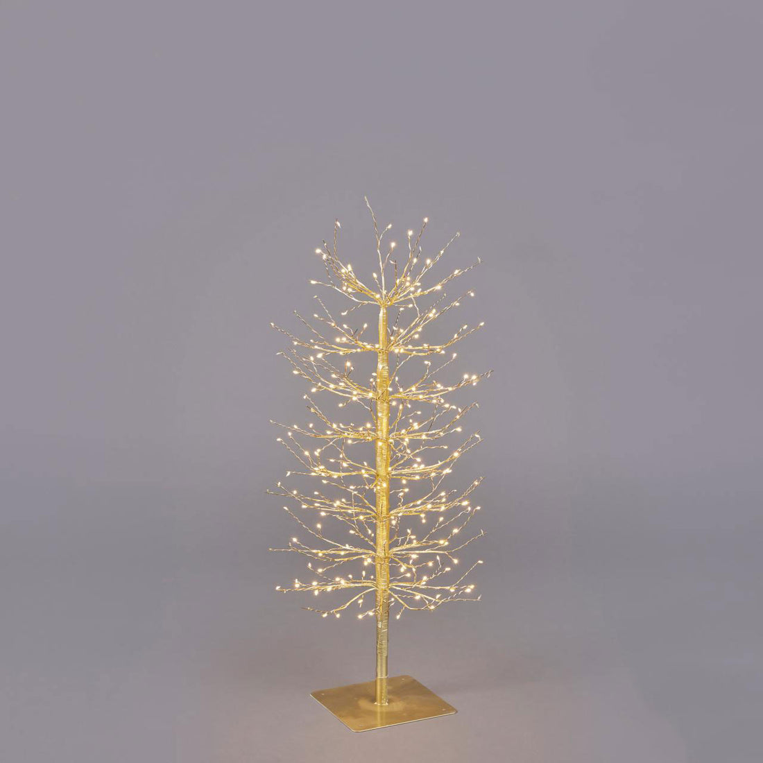 EDG Enzo De Gasperi Faggio Con Base Albero di Natale Oro 320 LED 90x40cm