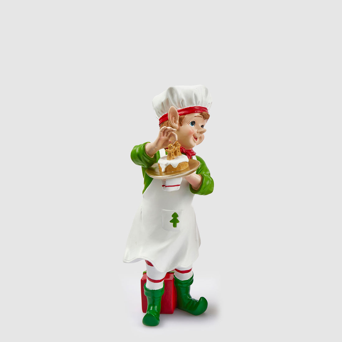 EDG Enzo De Gasperi Elfo di Natale Cuoco 30cm Resina Decorazione Natalizia